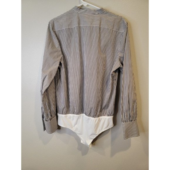 J. Crew Size 16 Women's Bodysuit Striped Stretch Tailored Perfect Top NWT - Picture 3 of 7